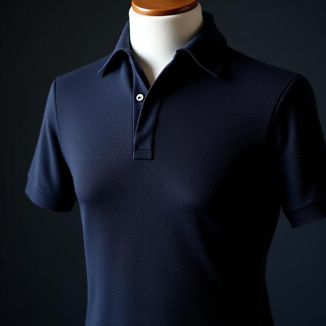 Polo in maglia blu scuro